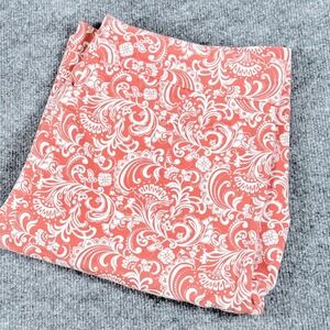 The Effortless Stretch Bermuda Shorts Womens 16 Regular Peach White Floral Print